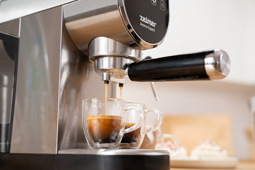 Ekspres ZELMER ZCM7300 Aroma Expert Dwie kawy jednocześnie podwójną porcję bez dodatkowego wysiłku smak