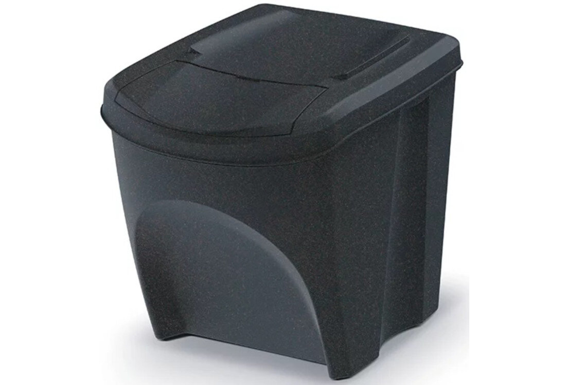 Kosz na śmieci KEDEN SORTIBOX IKWB25S4W 4 x 25L Antracytowy Funkcjonalny zestaw o pojemności 25 litrów każdy klapkę umieszczoną w górnej części pokrywy ułatwienie