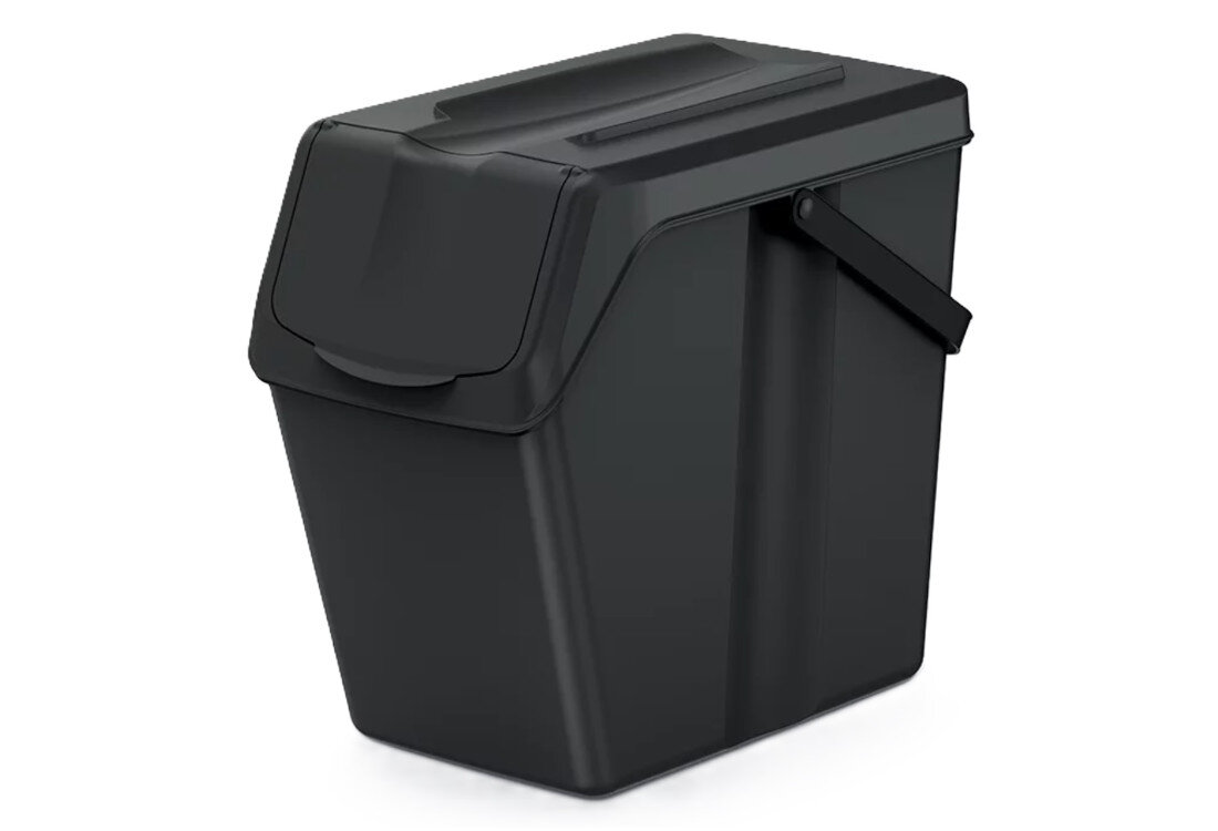 Kosz na śmieci KEDEN Sortibox ISWB25 25L Czarny design prezentacja wizualizacja wygląd Wygodna segregacja odpadów