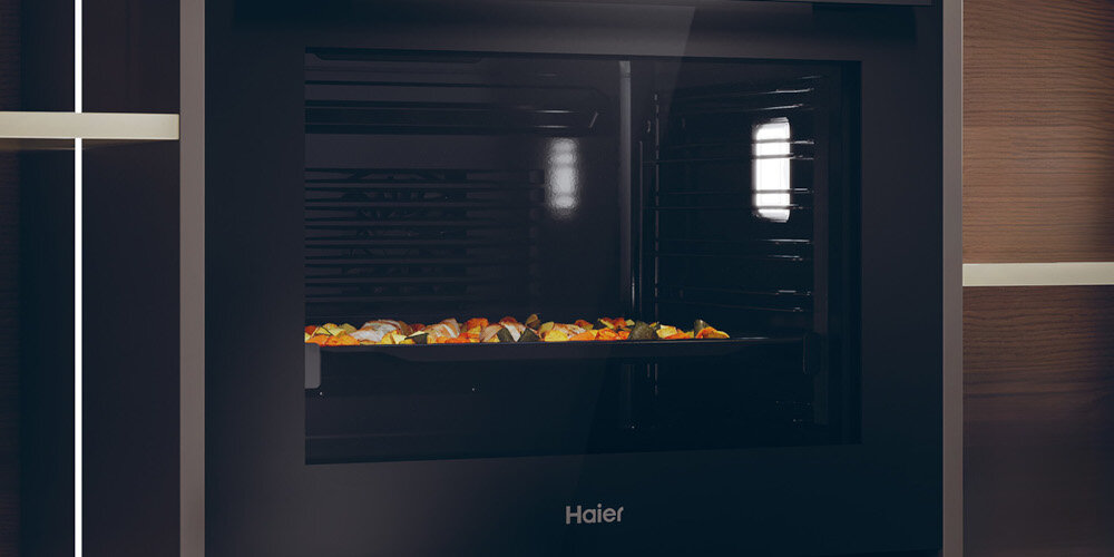 PIEKARNIK HAIER H6 ID46G3SHTB SERIA 4 Stały poziom temperatury precyzyjny system kontroli dokładność pomiar