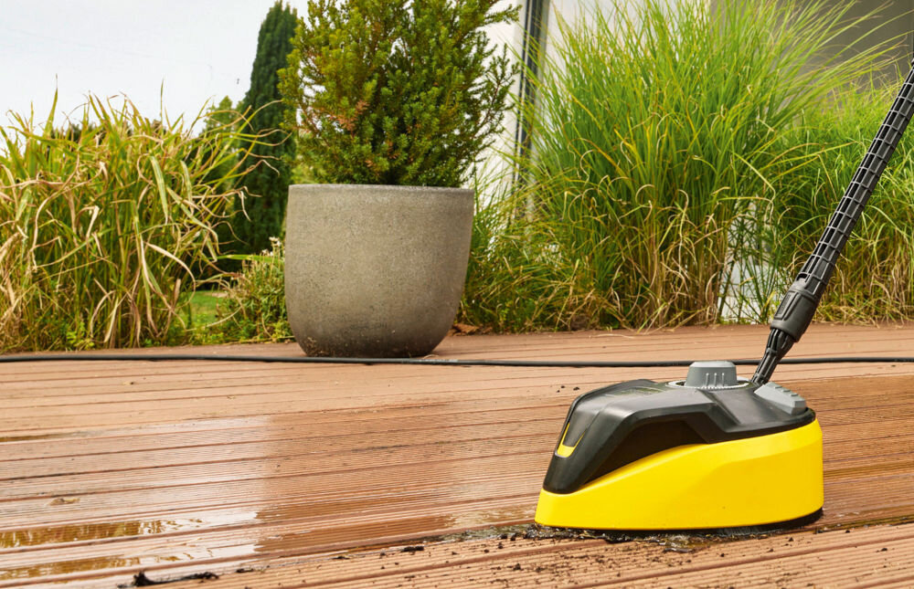 Myjka ciśnieniowa KARCHER K7 Smart Control Flex Home 1.317-341.0 przystawka czarno żółta czyszczenie tarasu przystawka T7 do efektywnego czyszczenia płaskich powierzchni 1 litr wszechstronnego środka do czyszczenia kamienia 3-w-1 tarasy pojazdy ogrodzenia rowery meble narzędzia ogrodowe wszechstronność wydajny silnik szeroki wachlarz zastosowań w domu i ogrodzie