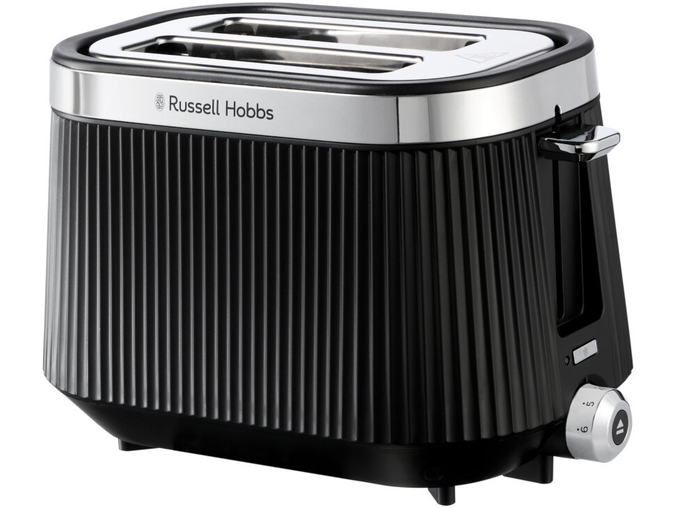 Toster RUSSELL HOBBS Bronte 26760-56 Czarny Wszechstronne funkcje pracy rozmrażanie, podgrzewanie i anulowanie cyklu pracy Kontrolka sygnalizuje włączoną pracę bezpieczne użytkowanie