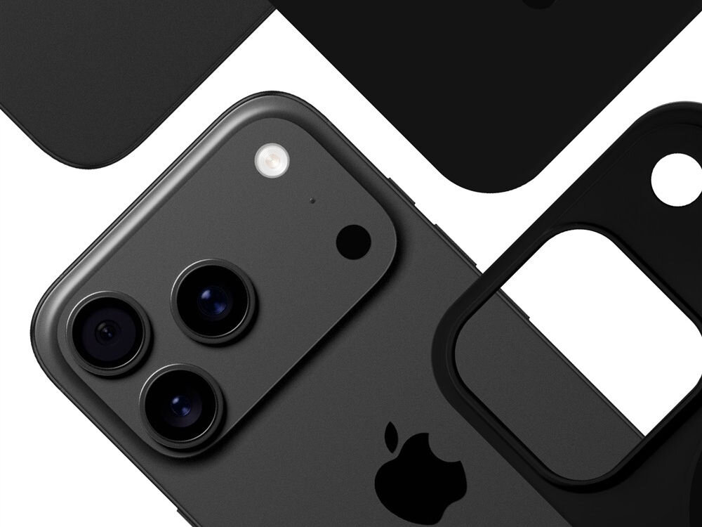 Etui XLINE MagSystem Matt Guardx do Apple iPhone 17 Pro Max Czarny założony na telefon obok samo etui