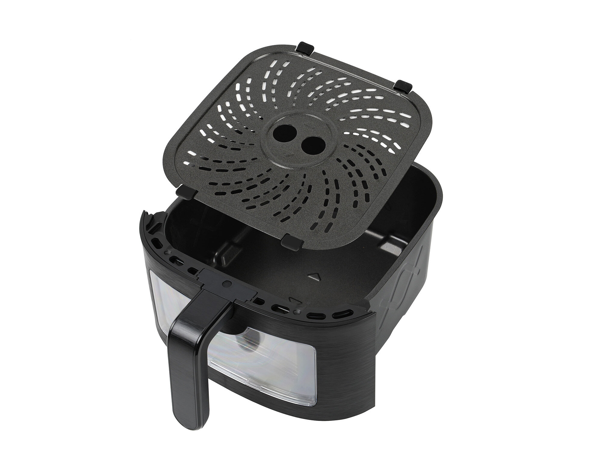 Air Fryer Frytkownica beztłuszczowa LOVIO HOME PureFry XL LVAF002BK stal nierdzewna, pojemny kosz, tacka oddzielająca tłuszcz