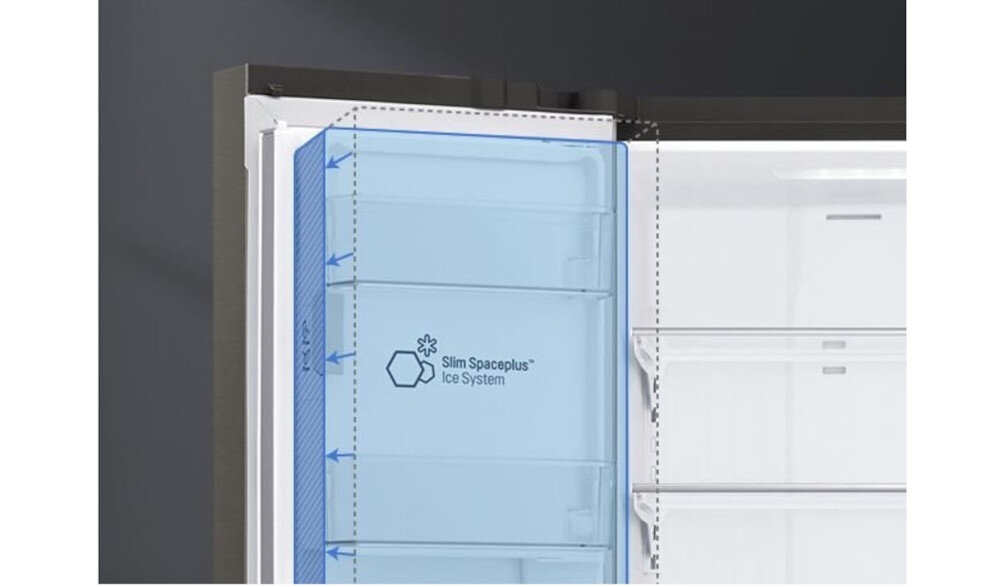 Lodówka LG GSL761SWYV Side by side Kostkarka SpacePlus™ Ice system