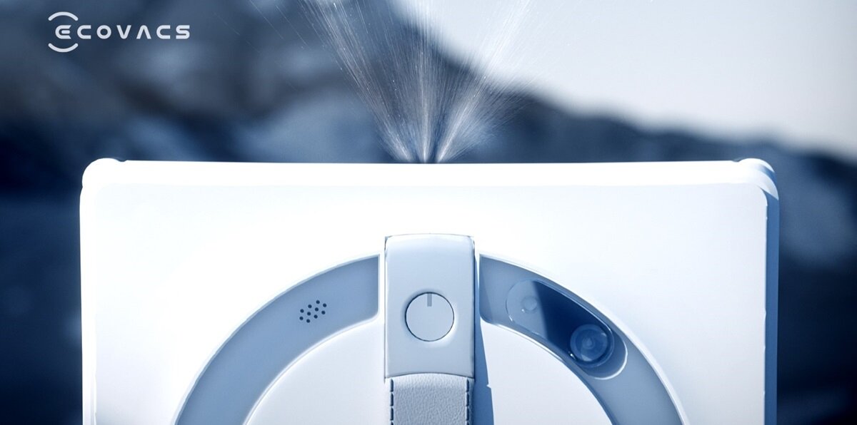 System potrójnych dysz skuteczne usuwanie zabrudzeń Robot do mycia okien ECOVACS WINBOT W2 OMNI