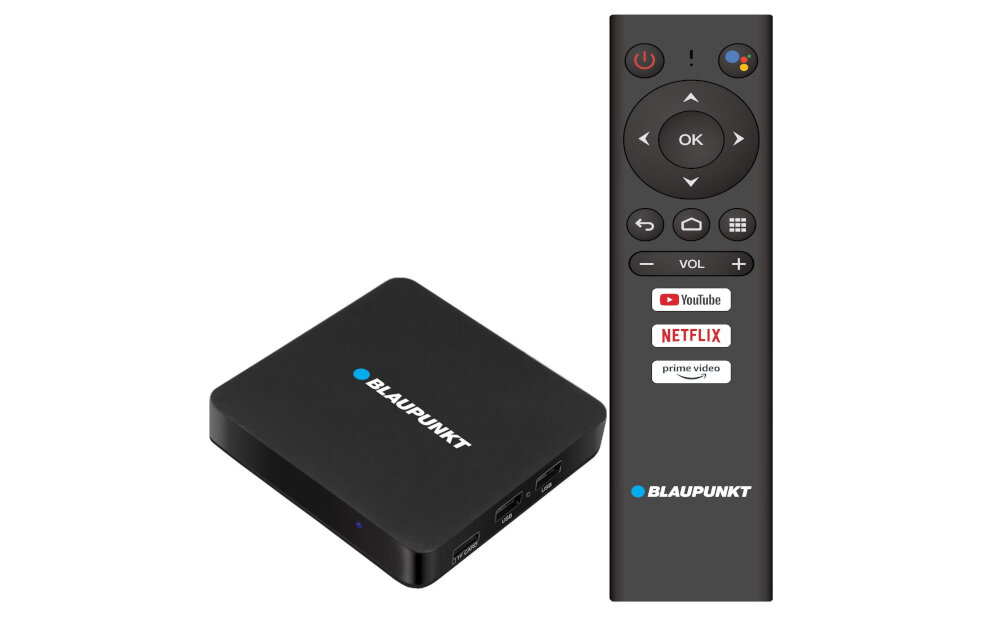 Odtwarzacz multimedialny 4K BLAUPUNKT Android TV Box B-Stream - Styl i wydajność w jednym