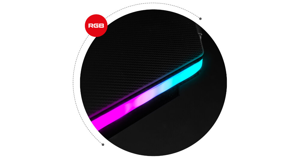 Biurko HUZARO Hero 5.0 RGB Czarny