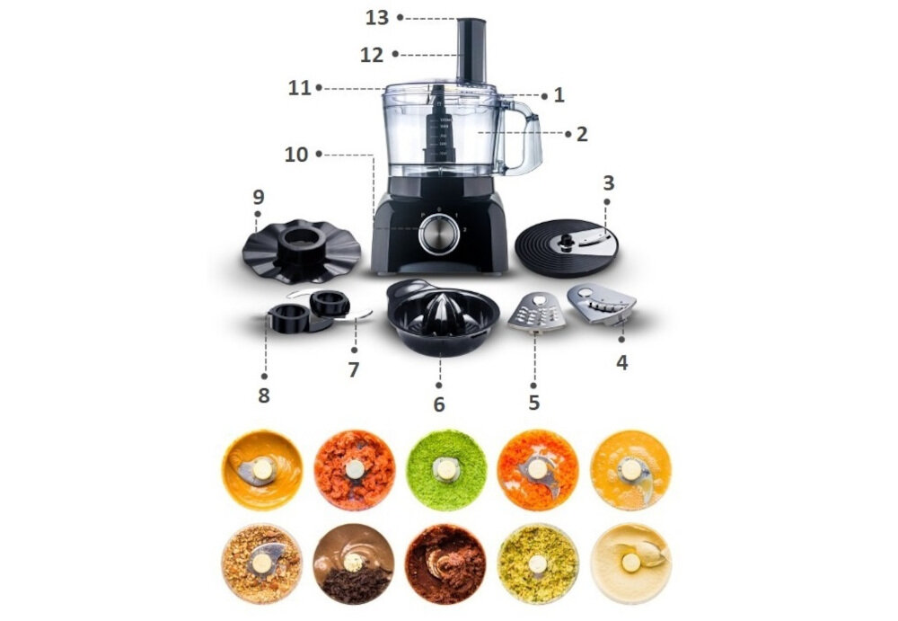 Malakser TURBOTRONIC TT-FP800 Czarny