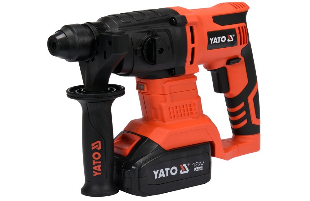 Młotowiertarka YATO YT 82770 Nieoceniony pomocnik w każdym warsztacie lekka i ergonomiczna akumulatorowa młotowiertarka z funkcją podkuwania