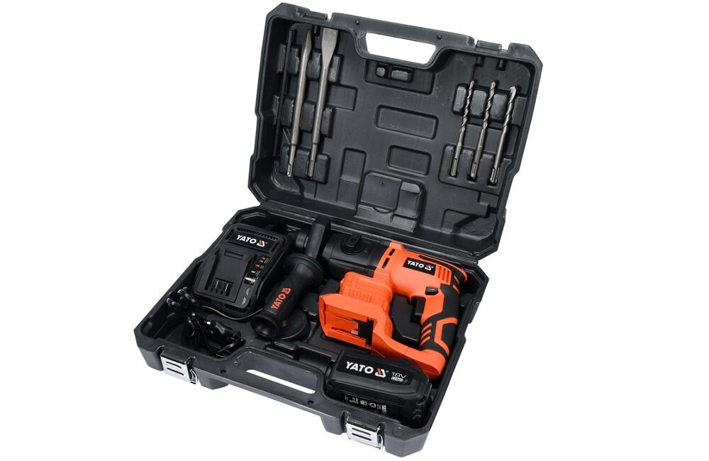 Młotowiertarka YATO YT 82770 Wygodne przechowywanie wyposażenie walizka