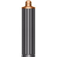 Cylindryczny element w kolorze ciemnoszarym z miedzianym wykończeniem na górze. Produkt ma pionowe rowki na powierzchni.