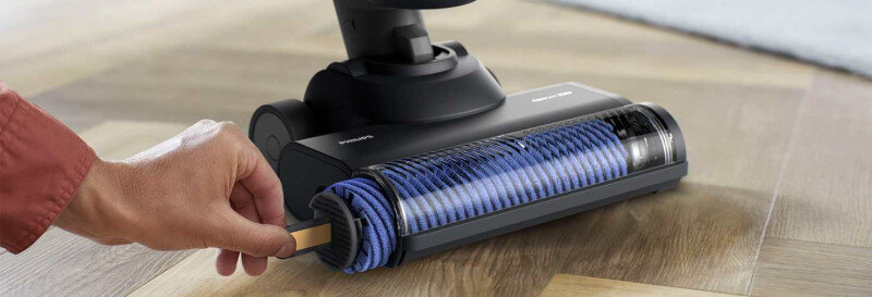 Grafika pokazuje jak wymienić szczotkę z mikrofibry