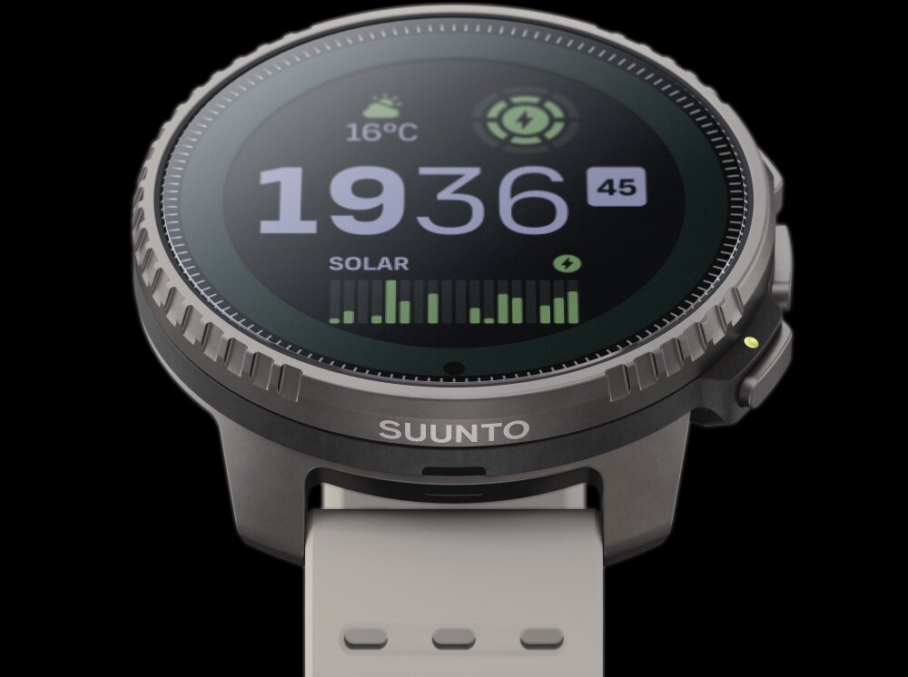 Smartwatch SUUNTO Vertical Titanium Solar ekran bateria czujniki zdrowie sport pasek ładowanie pojemność rozdzielczość łączność sterowanie krew puls rozmowy smartfon aplikacja