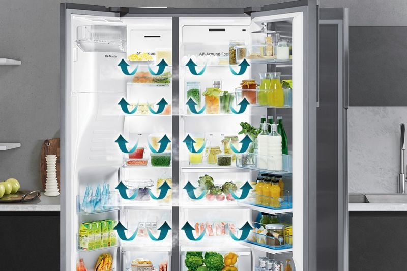 Samsung Chłodne powietrze w każdym zakamarku lodówki! All-Around Cooling