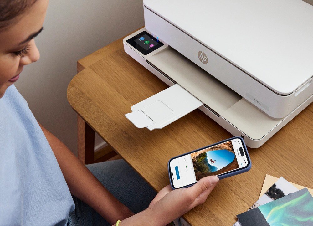 Urządzenie wielofunkcyjne HP ENVY 6120e Druk w kolorze, Automatyczny druk dwustronny, Wi-Fi, Instant Ink aplikacja działanie funkcje narzędzia