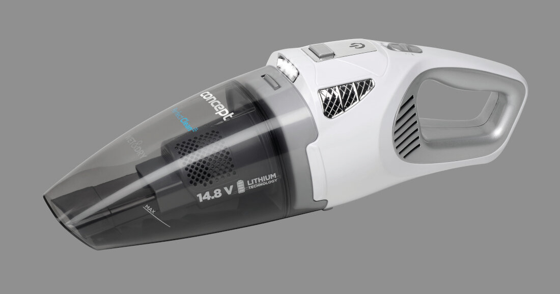 Odkurzacz reczny CONCEPT VP4370 czas pracy dp 45 minut wysoka jakosc akumlator litowo-jonowy 11,1 V pojemnosc 2000 mAh