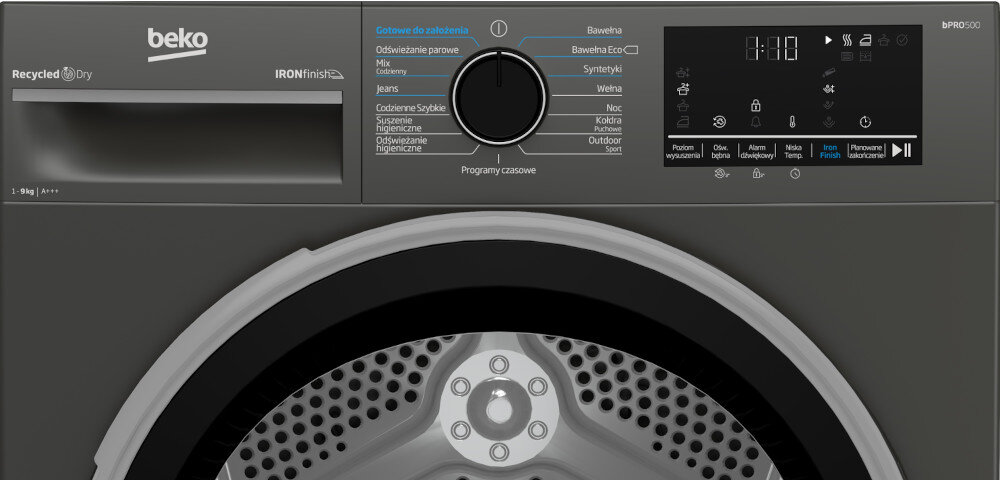 SUSZARKA BEKO B5T692343MPB wygodne sterowanie panel pokretło