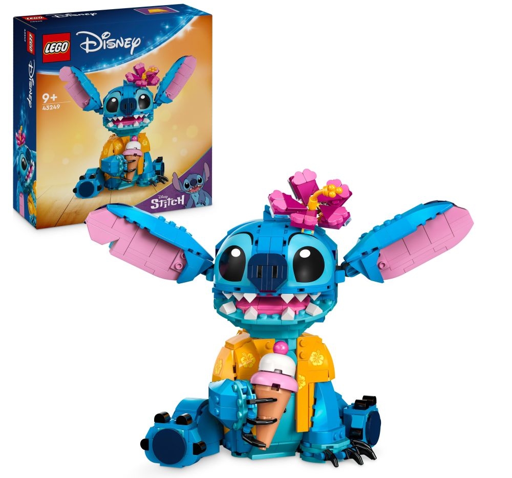 LEGO 43249 Disney Stitch klocki elementy zabawa łączenie figurki akcesoria figurka zestaw