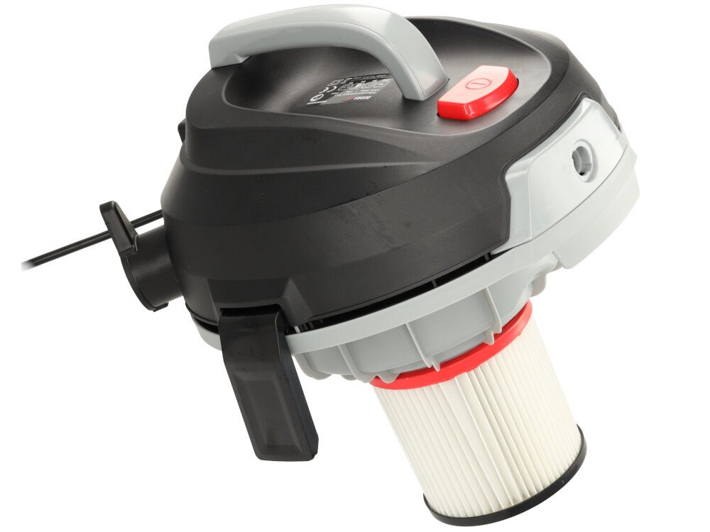 Odkurzacz piorący DEDRA DED6608 filtr na białym tel system filtracji oparty na filtrze typu HEPA filtr gąbkowy skuteczne zatrzymywanie drobnych cząstek zanieczyszczeń klasa ochronności II stopień ochrony IPX4