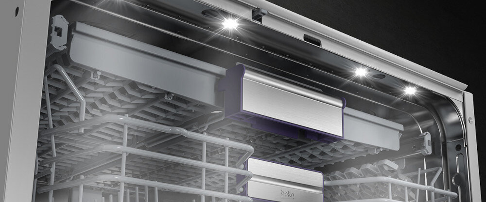 ZMYWARKA BEKO BDIN38550C oświetlenie wnętrza jasność światło widoczność