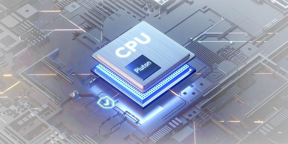 Laptop ASUS VivoBook z Microsoft Pluton przedstawiony jako układ CPU na płycie głównej w kontekście bezpieczeństwa danych 