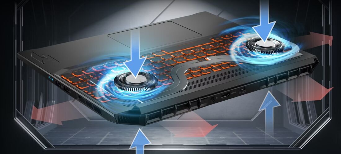 ACER Nitro laptop gamingowy z 16-calowym ekranem na kolorowym tle, podświetlana klawiatura RGB, wysoka rozdzielczość matrycy idealna do gier AAA i multimediów, nowoczesny design oraz cienkie ramki zapewniające immersję - Ekran 16 cali o rozdzielczości 2560 x 1600 