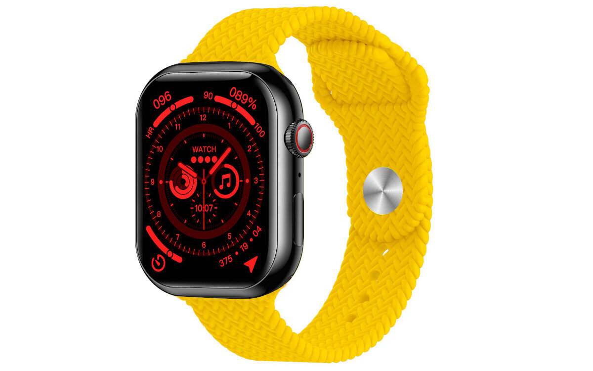 Smartwatch YAXO Tacoma z żółtym paskiem