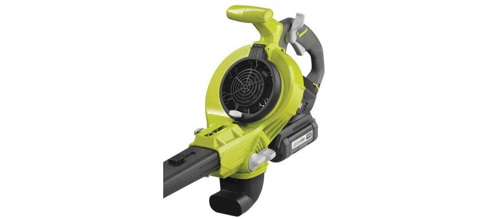 Dmuchawa do liści RYOBI RBV36B waga 4,4 kg akumulator bezszczotkowy wydajność 12,9 cm³ prędkość wydmuchu powietrza do 238 km/h