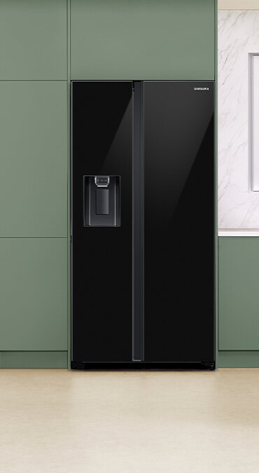 Lodówka Samsung Side By Side RS65DG54R32CEO w kolorze czarnego szkła - dostępna w Media Expert Lodówka Samsung Side By Side RS65DG54R32CEO w kolorze czarnego szkła - dostępna w Media Expert