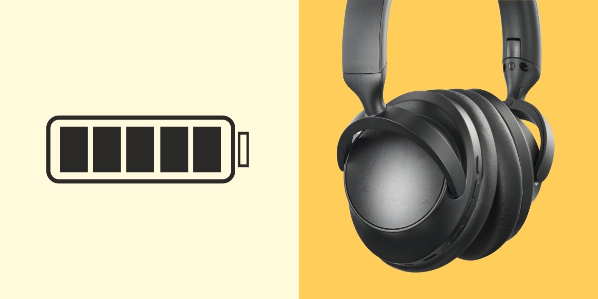 Słuchawki nauszne HAMA Spirit Silent ANC - Wydajność i łączność, czas pracy, Wbudowany mikrofon, połączenie z dwoma urządzeniami, słuchawki nauszne po skosie na żółtym tle