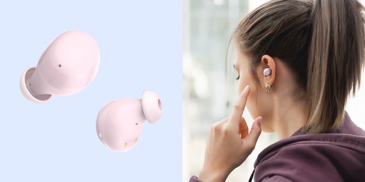 Słuchawki dokanałowe HAMA Freedom Buddy II - Lekkość i komfort, konstrukcja true wireless, waga, redukcja hałasów, osoba z założonymi słuchawkami dokanałowymi