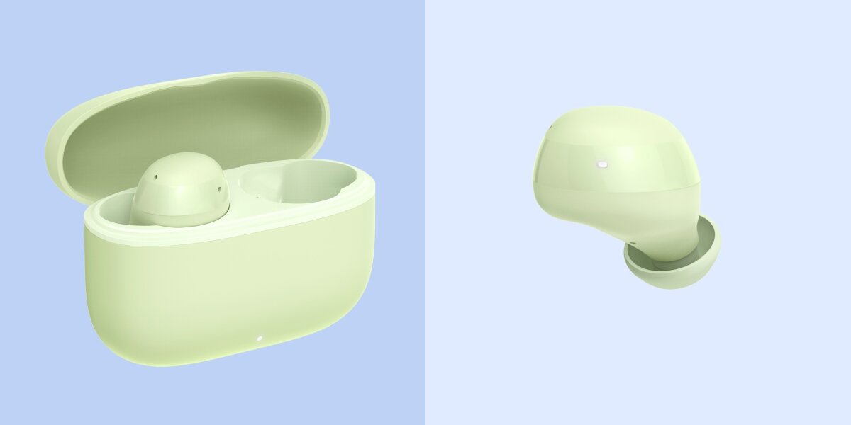 Słuchawki dokanałowe HAMA Freedom Buddy II - Brzmienie na Twoich zasadach, equalizer, słuchawki z funkcją ładowania po skosie na niebieskim tle