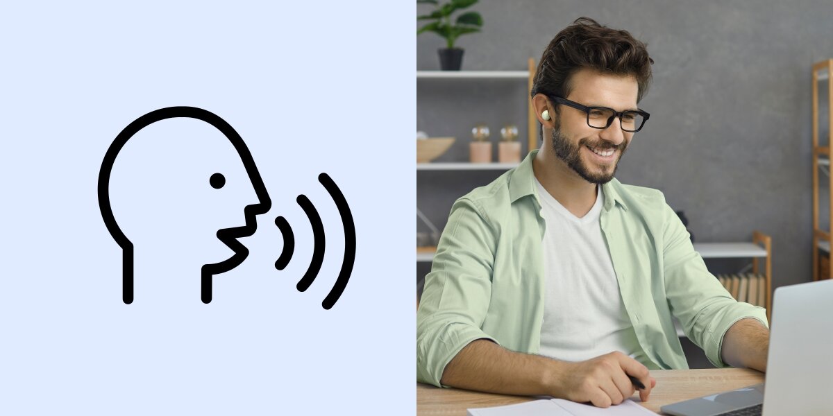 Słuchawki dokanałowe HAMA Freedom Buddy II - Sterowanie głosowe, osoba z założonymi słuchawkami dokanałowymi