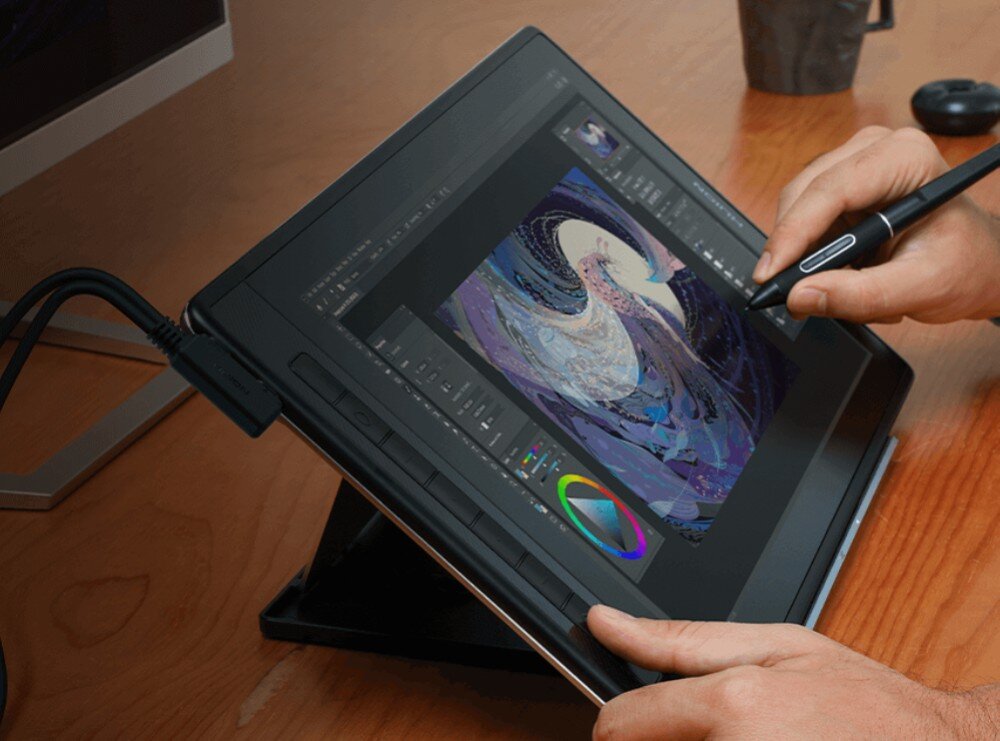 Tablet graficzny HUION Kamvas Pro 16 2.5K przyciski funkcje skróty