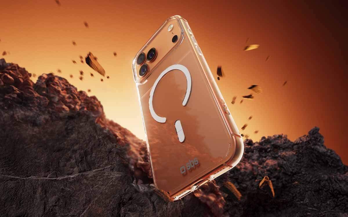 Etui SBS D3O Extreme Mag MagSafe do Apple iPhone 17 Pro Przezroczysty Etui SBS D3O Extreme Mag MagSafe do Apple iPhone 17 Pro Przezroczysty Absorbujący wstrząsy materiał D3O utwardza się podczas uderzenia i chroni telefon.