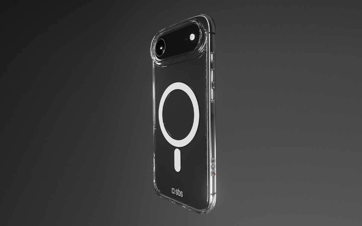 Przezroczysta, kompatybilna z MagSafe obudowa iPhone 17 Air z D3O dla ochrony przed uderzeniami, miękkiego dotyku i certyfikowanego bezpieczeństwa.