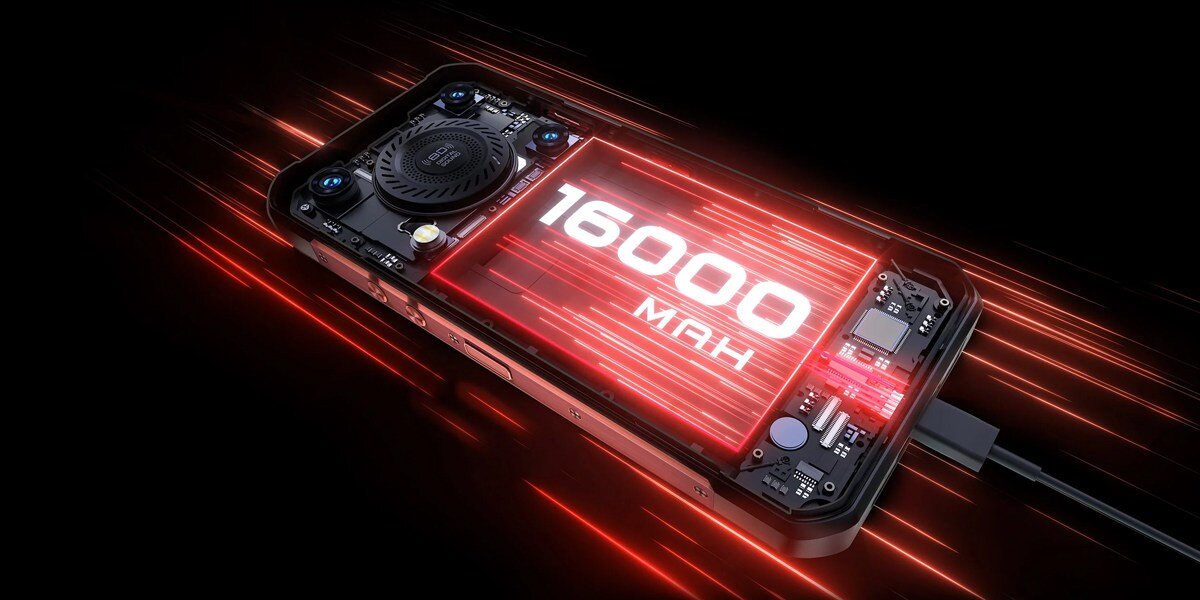 Smartfon OUKITEL WP56 bateria 16000 mAh szybkie ładowanie 45 W ładowanie zwrotne 18 W