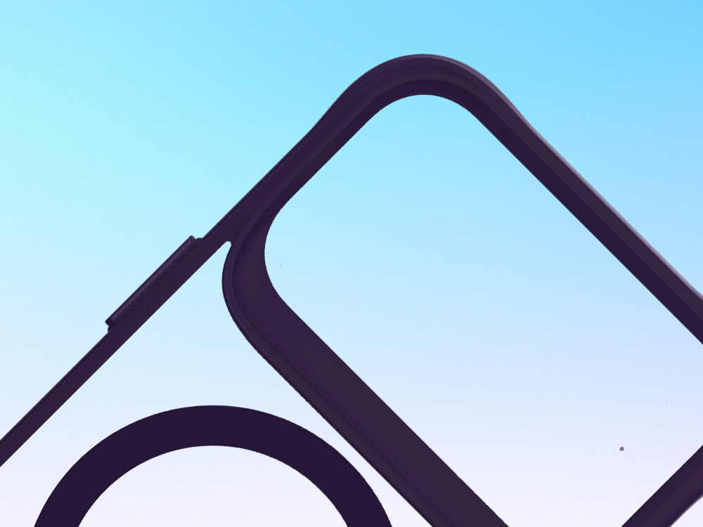 Etui 3MK Satin Guardx MagCase do Apple iPhone 17 Pro Max Fioletowy, poliwęglan, plecki, Military grade, odporność, na Fioletowym tle górna część etui