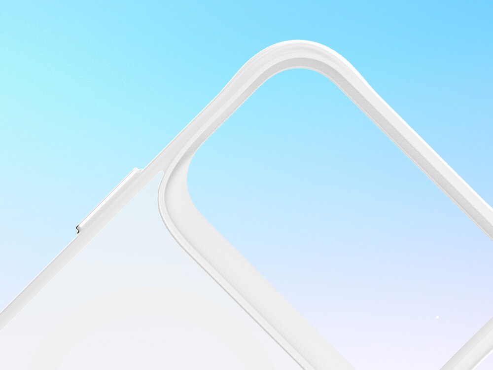 Etui 3MK Smoke Guardx MagCase do Apple iPhone 17 Pro Max Biały, ochrona, testy, Military Grade, chwyt, pewny, na Białym tle górna część smartfona apple oraz etui