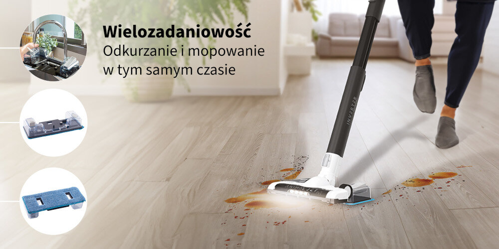 Odkurzacz SHARP SA-VP4001AQ dwa pady Nakładka mopująca odkurzanie mycie podłogi możliwości