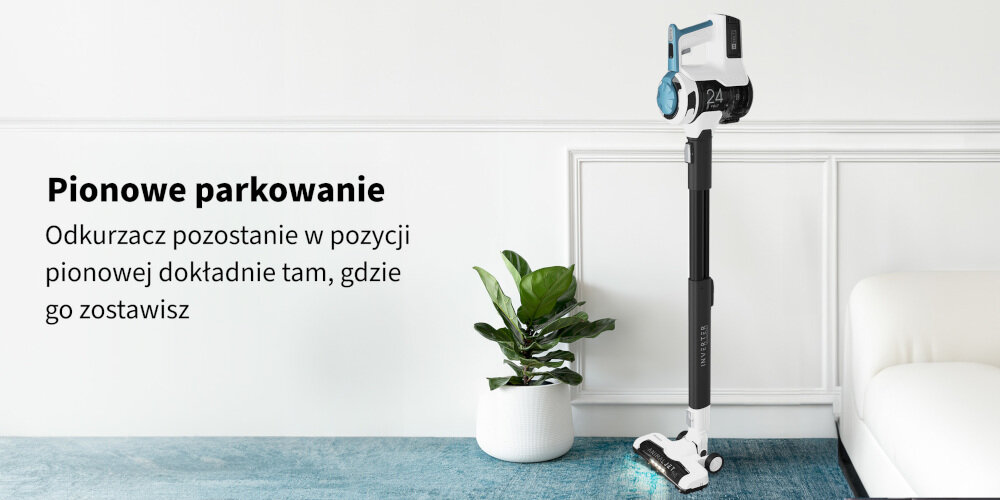 Odkurzacz SHARP SA-VP4001AQ Funkcja pionowego parkowania wygoda komfort użytkowanie przechowywanie