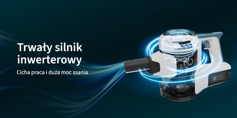 Odkurzacz SHARP SA-VP4001AQ Cicha praca duża moc silnik bezszczotkowy trwały efektywny