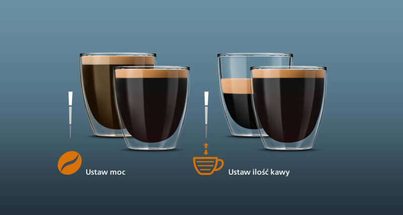 Personalizację kawy zapewnia funkcja Moja Kawa Personalizację kawy zapewnia funkcja Moja Kawa