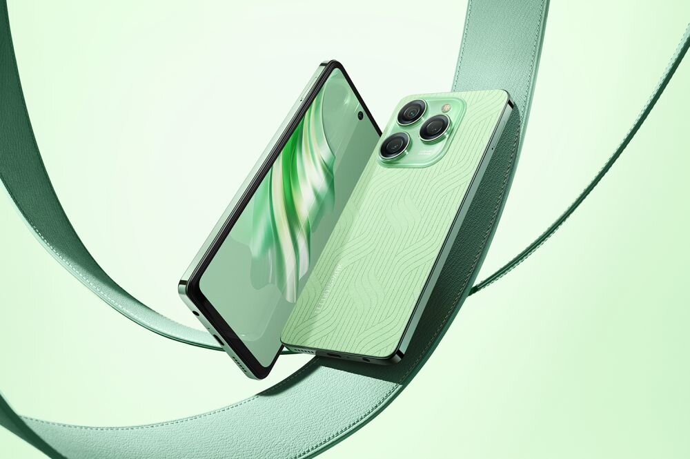 Smartfon TECNO Spark 20 Pro ekran bateria aparat procesor ram pamięć pojemność rozdzielczość zdjęcia filmy opis dane cechy blokady system łączność wifi bluetooth obudowa szkło odporność porty muzyka transfer sieć przekątna matryca waga czujniki oled amoled ips