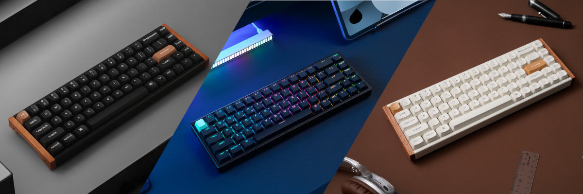 KEYCHRON K6 HE - klawiatura w 3 wersjach kolorystycznych na blacie