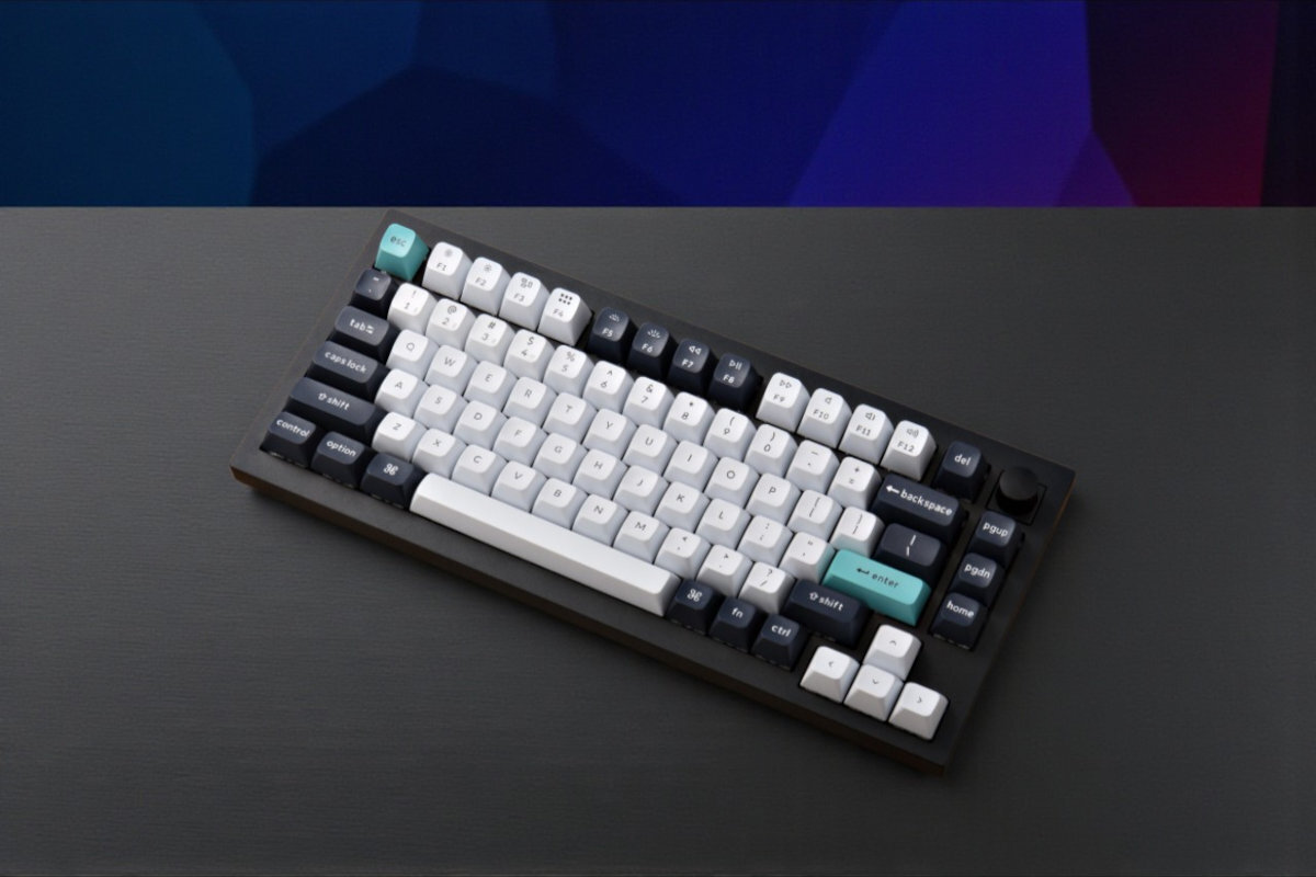 KEYCHRON Q1 Max KEYCHRON Q1 Max pełny antighosting i n-key rollover niezależnie od tego, ile klawiszy wciśniesz jednocześnie - klawiatura na czarnym blacie od góry
