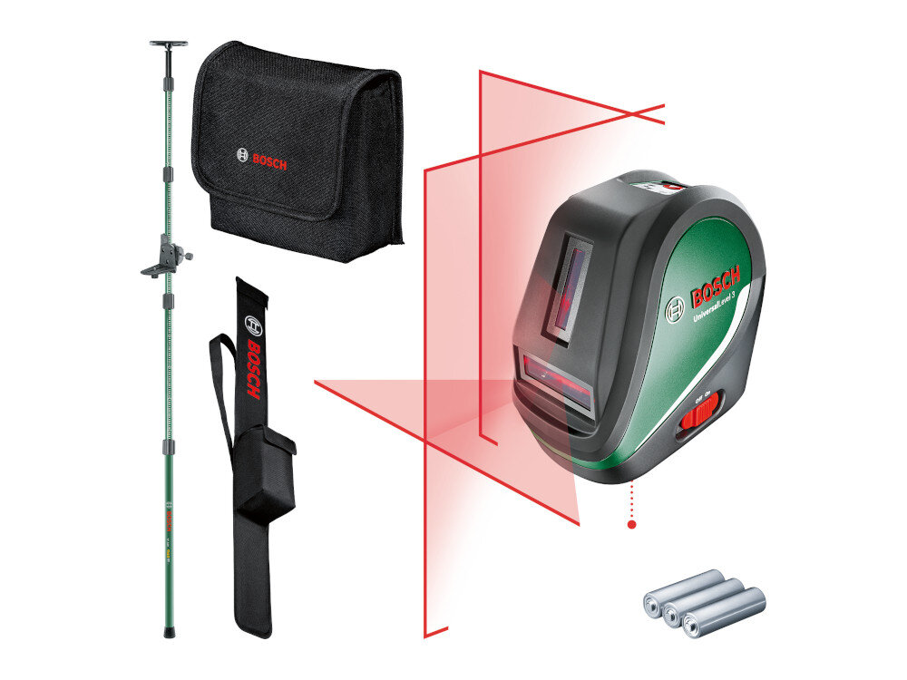 Laser krzyżowy BOSCH Universal Level 3 0603663903 zestaw