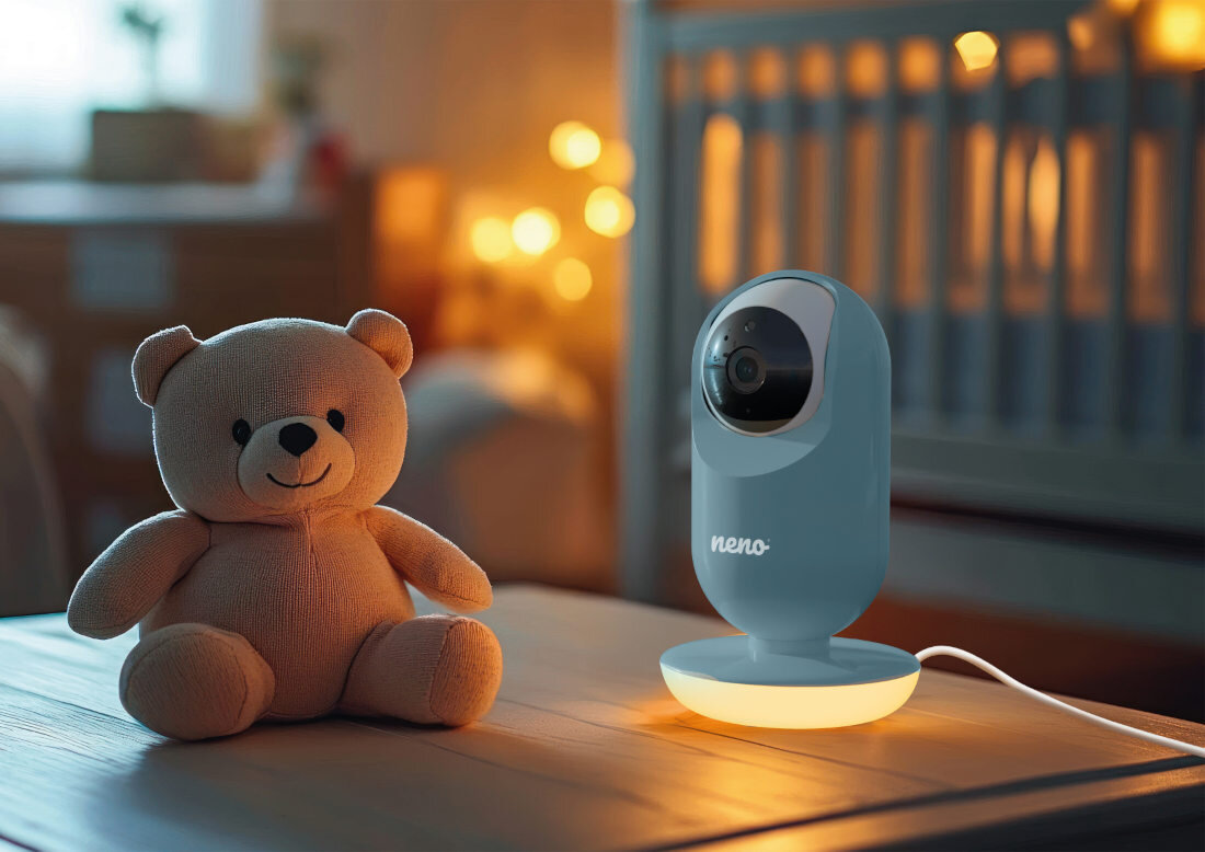Niania elektroniczna NENO Vedo Niebieski Wbudowana lampka Delikatne światło lampka nocna