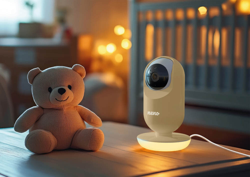 Niania elektroniczna NENO Vedo Kremowy Wbudowana lampka Delikatne światło lampka nocna